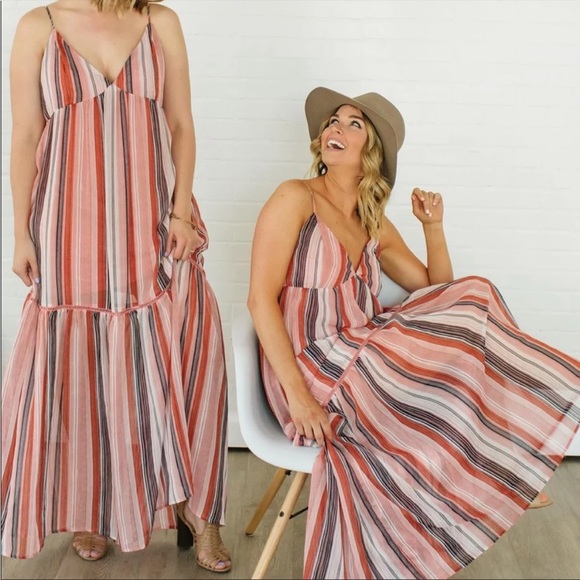 JACK BY BB DAKOTA SAILOR'S DELIGHT MAXI DRESS SIZE S - Picture 2 of 14